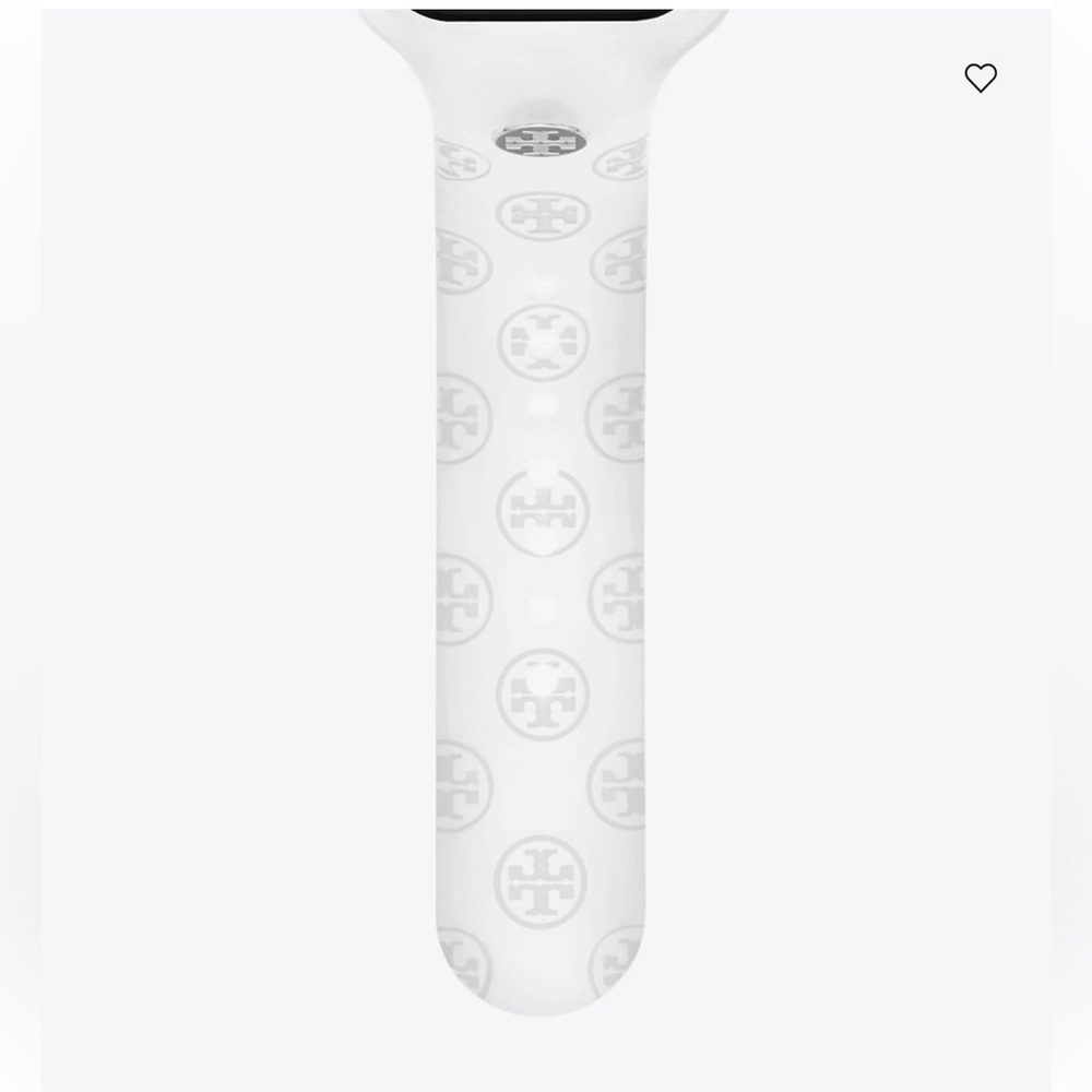 Tory Burch T Monogram White Silicone Apple Band in box - Picture 6 of 9